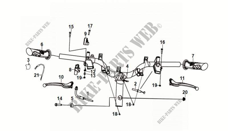 CABLE   SWITCH   HANDLE LEVER für SYM ORBIT III 50 (XE05W2-NL) (E5) (M1) 2021