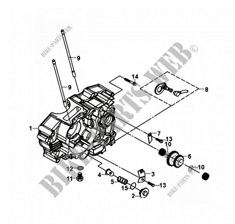 MOTORDECKEL LINKS für SYM NH-T 125I (MG12B1-EU)(L9-M0) 2020