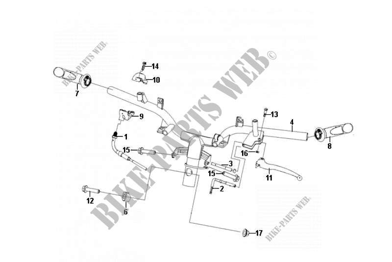 CABLE SWITCH HANDLE LEAVER für SYM FIDDLE II 50 (45 KMH)  (AF05W-6) (K9-L0) (NEW ENGINE) 2010