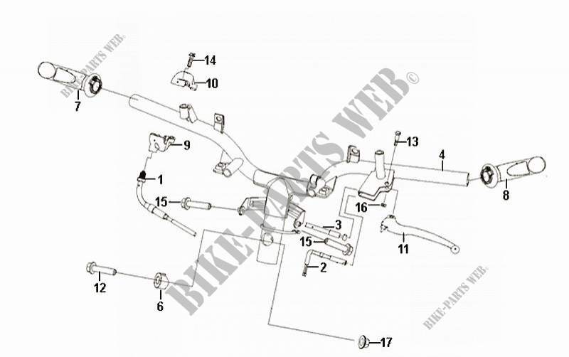 CABLE SWITCH HANDLE LEAVER für SYM FIDDLE II 50 (45 KMH)  (AF05W-S) (NEW ENGINE) (K8-K9) 2008