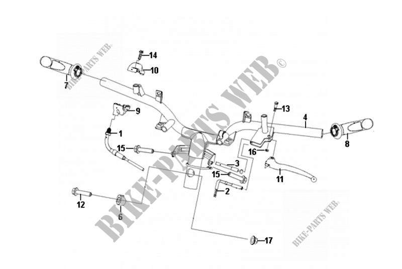 CABLE SWITCH HANDLE LEAVER für SYM FIDDLE II 50 (45 KMH) (AF05W-6) (K9-L2) 2009