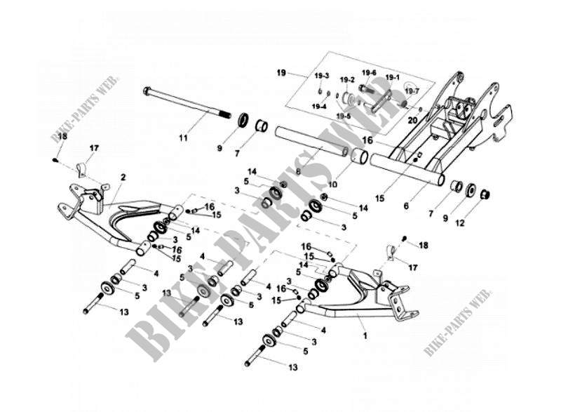 SCHWINGARM für SYM TRACKRUNNER 180 (UA18A-F) (K5-K6) 2005