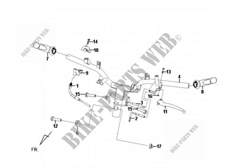 CABLE SWITCH HANDLE LEAVER für SYM FIDDLE II 50 (45 KMH) (AF05W-6) (NEW ENGINE) (K9-L2) 2009