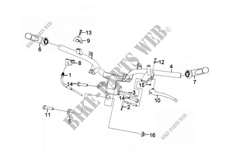 CABLE SWITCH HANDLE LEAVER für SYM FIDDLE II 50 (45 KMH) (AF05W-F) (L1-L4) 2011