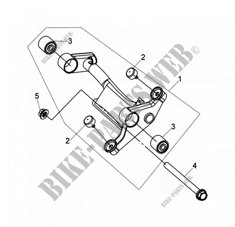 ENGINE HANGER LINK für SYM JOYRIDE 200 EFI (LF18W-6) (L0-L3) 2012