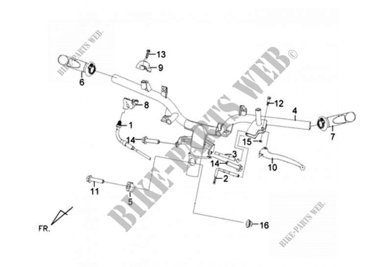 CABLE SWITCH HANDLE LEAVER für SYM FIDDLE II 50 (45 KMH) (AF05W-F) (NEW ENGINE) (K9-L2) 2009