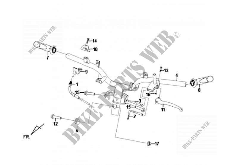 CABLE SWITCH HANDLE LEAVER für SYM FIDDLE II 50 (45 KMH) (AF05W-S) (NEW ENGINE) (K9-L2) 2009