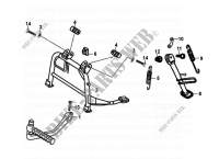 HAUPTSTANDER   KICK STARTER ARM für SYM GTS 300I ABS (LN30W7-EU) (L4) 2014