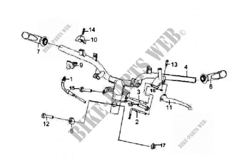 KABEL   SCHALTER   GRIFFHEBEL für SYM FIDDLE II 50 (45 KMH) (OLD ENGINE) (AW05W-6) (K7-K8) 2007