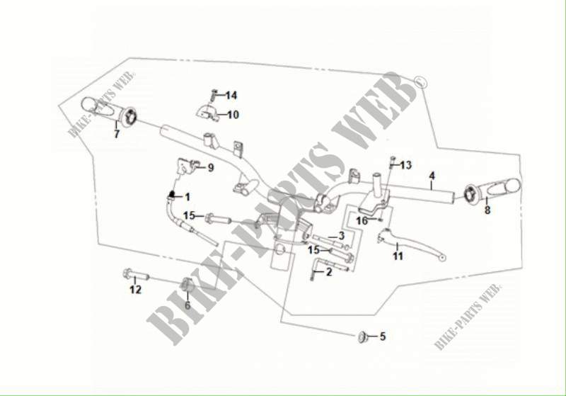 CABLE   SWITCH   HANDLE LEVER für SYM FIDDLE II 50 (AF05W5-NL) (E5) (M1) 2021