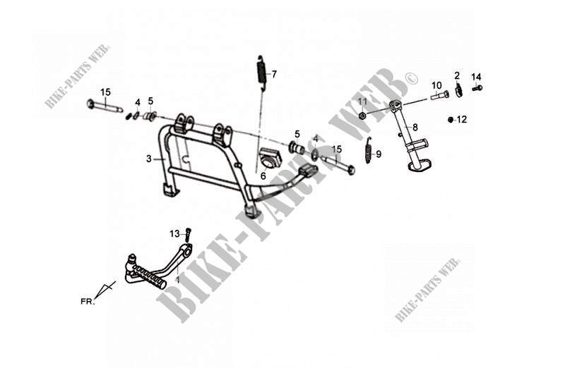 HAUPTSTANDER   KICK STARTER ARM für SYM FIDDLE III 50 (25 KMH) (E3) (XA05W1-NL) (L4-L5) 2004